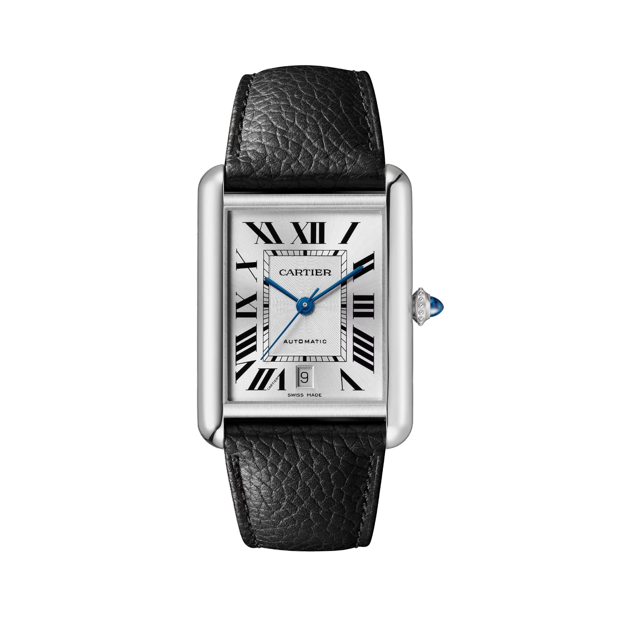 Cartier Extra Large Tank Must Watch, Silver Flinque Dial
