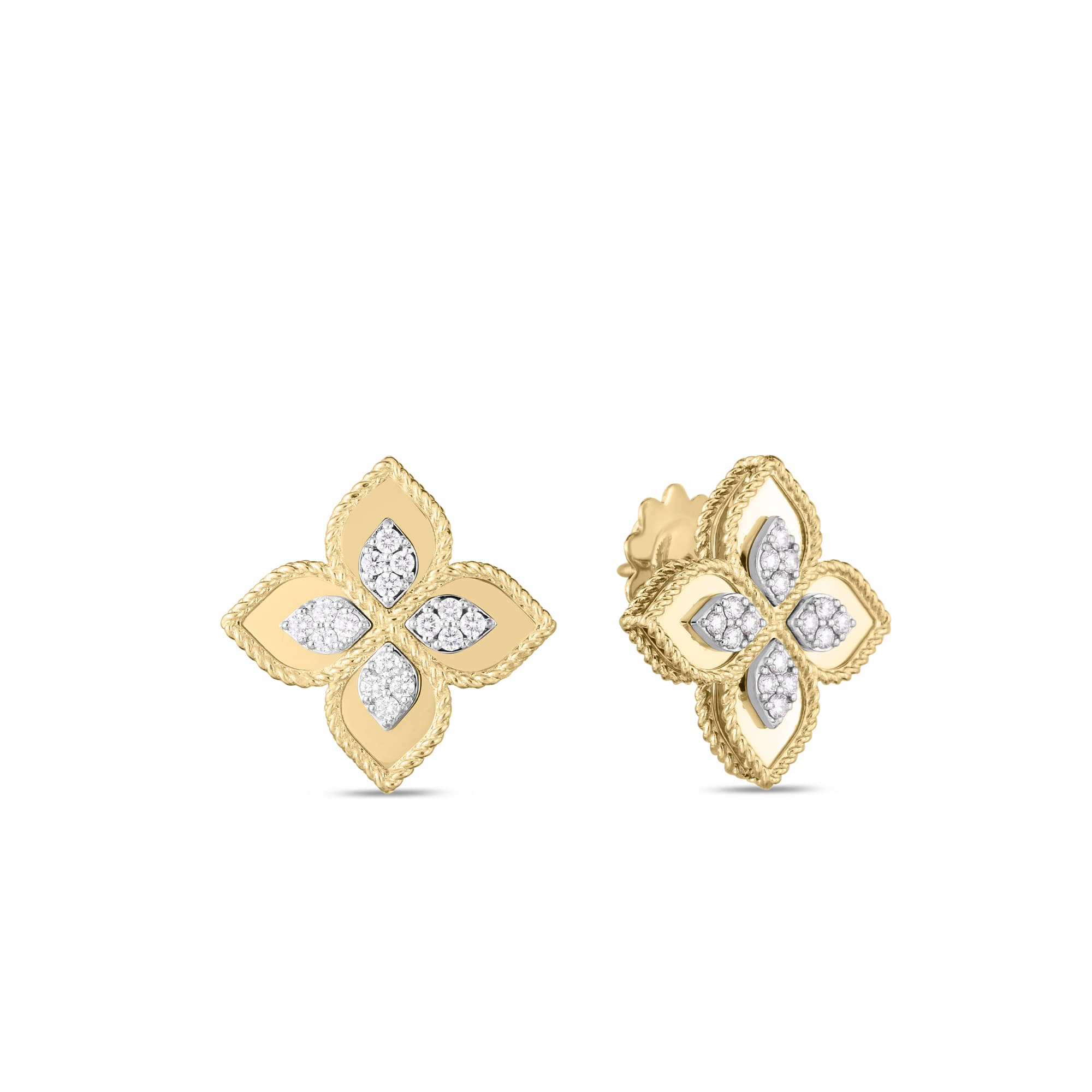 Roberto Coin Venetian Princess Diamond Flower Earrings