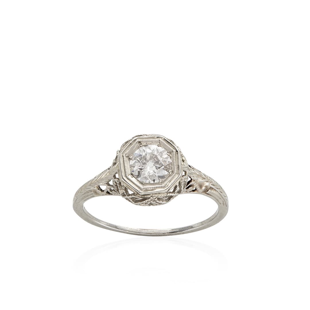 Estate Collection 1920s Filigree Engagement Ring 0