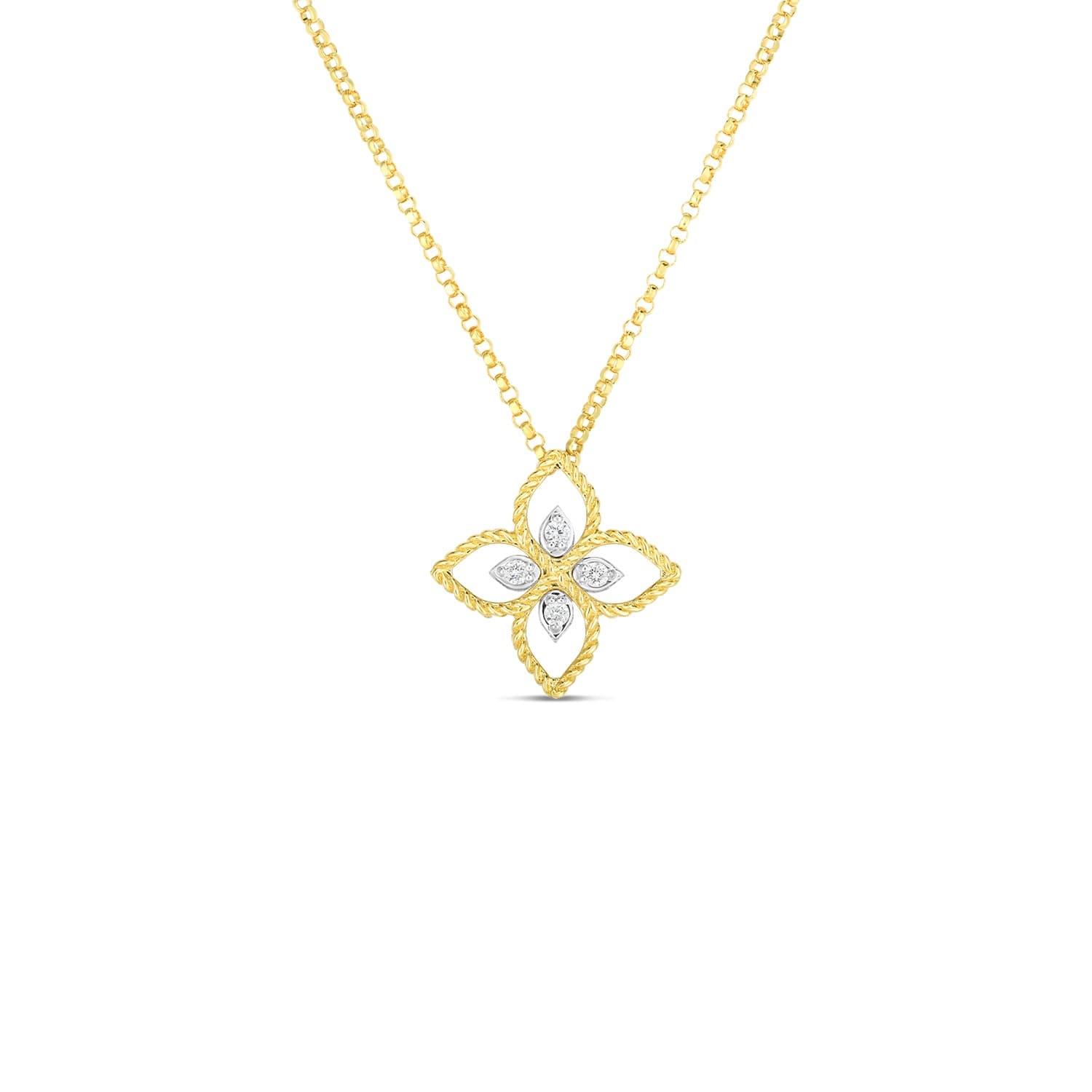 Roberto Coin Principessa Small Diamond Flower Necklace