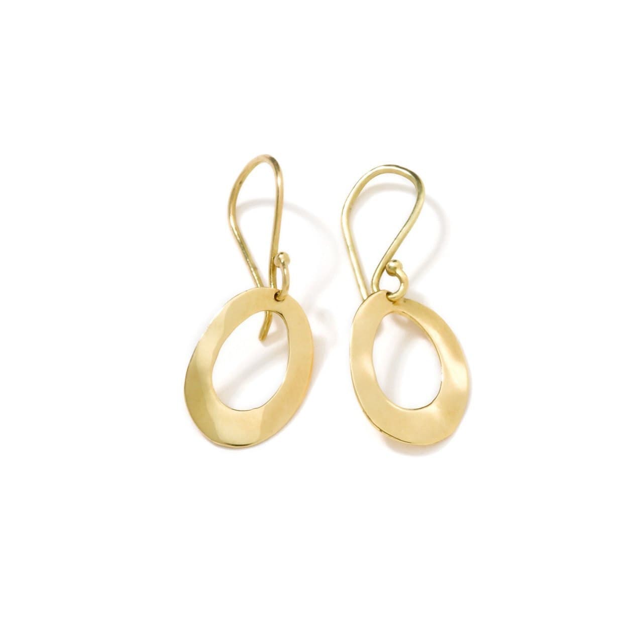 Ippolita Classico Mini Wavy Oval Drop Earrings in Yellow Gold 0