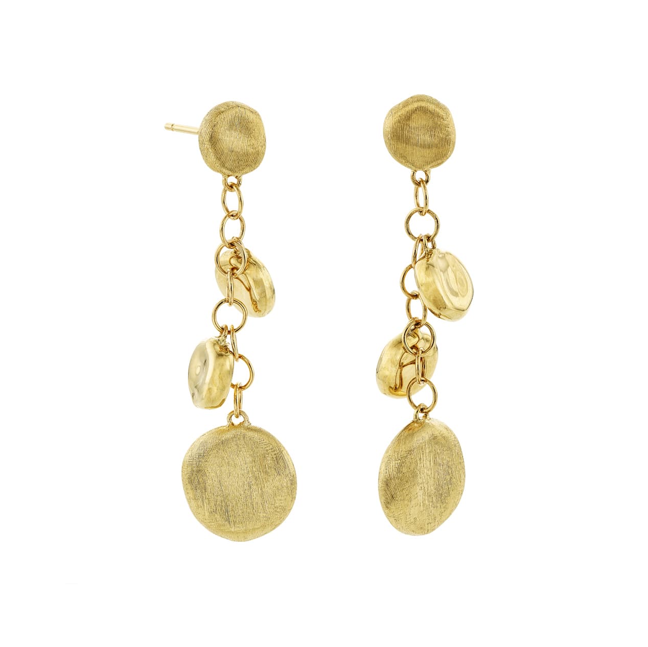 Marco Bicego Jaipur Gold Disc Charm Dangle Earrings