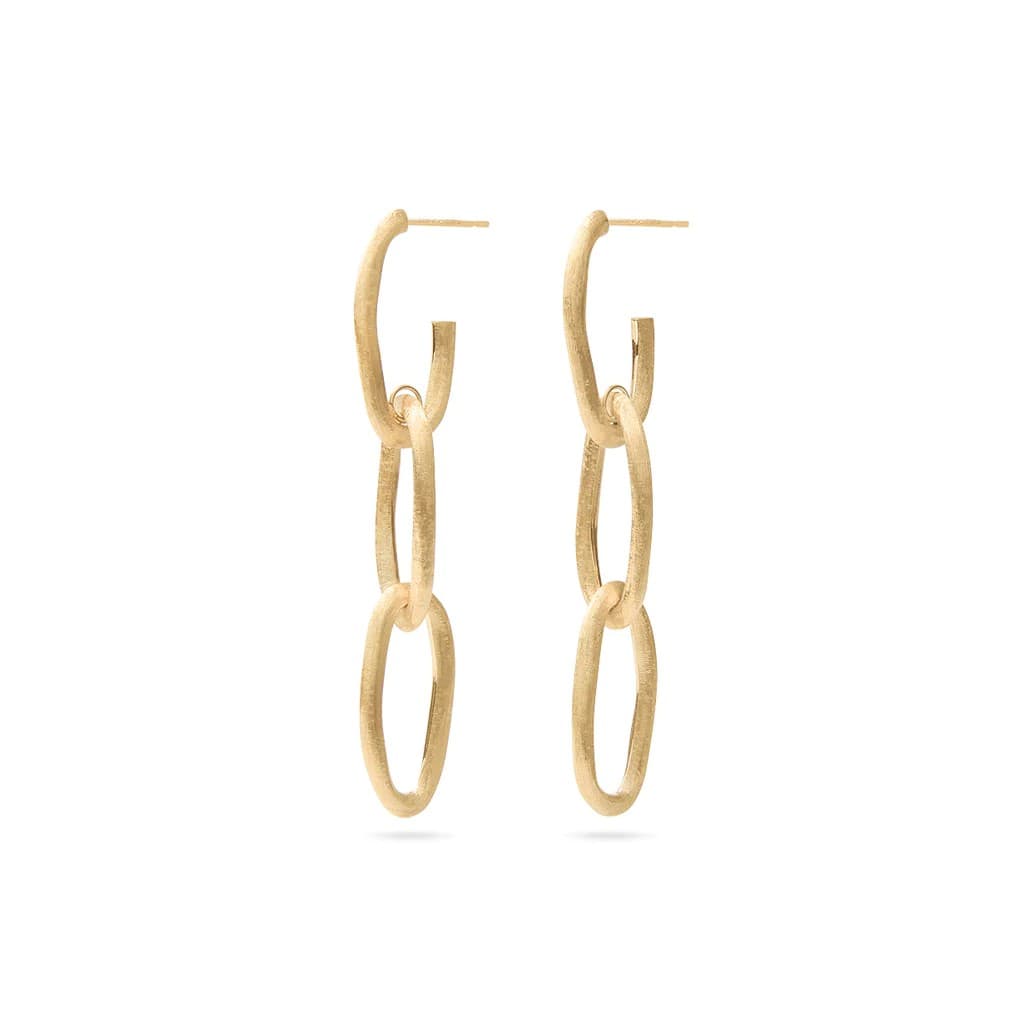 Marco Bicego Jaipur Link Collection 18K Yellow Gold Oval Triple Link Earrings 0