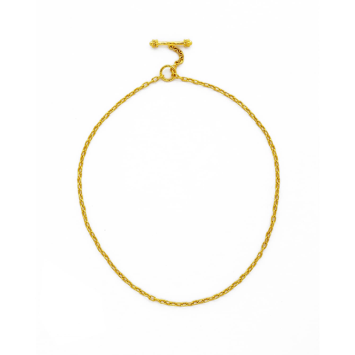 Elizabeth Locke Very Fine Gold Chain Necklace - 17 inches 