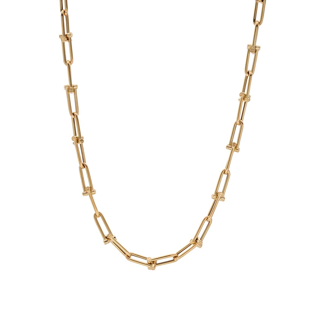 Roberto Coin Yellow Gold U-Link Necklace 0