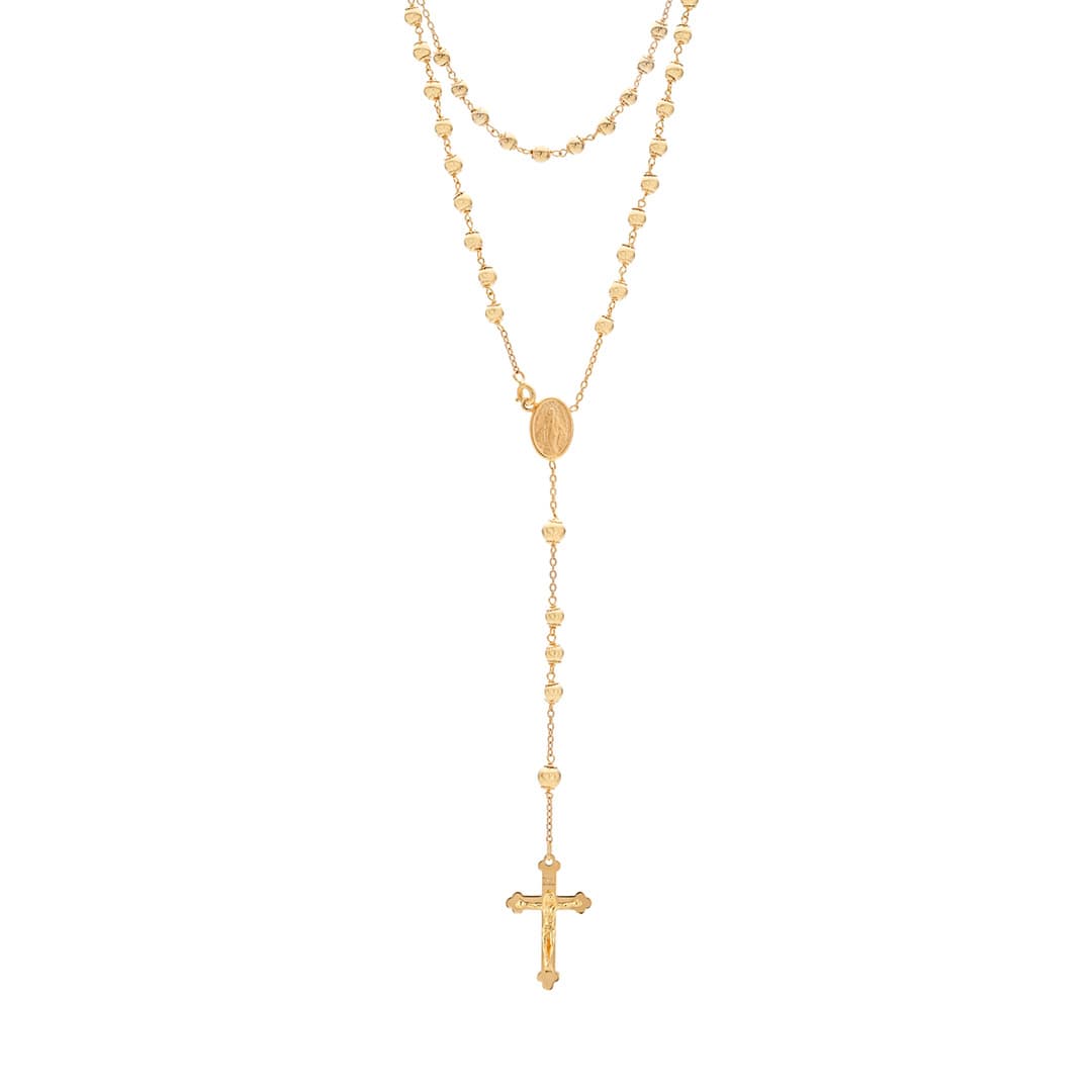 Rosary Bead Necklace in 18k Yellow Gold 0
