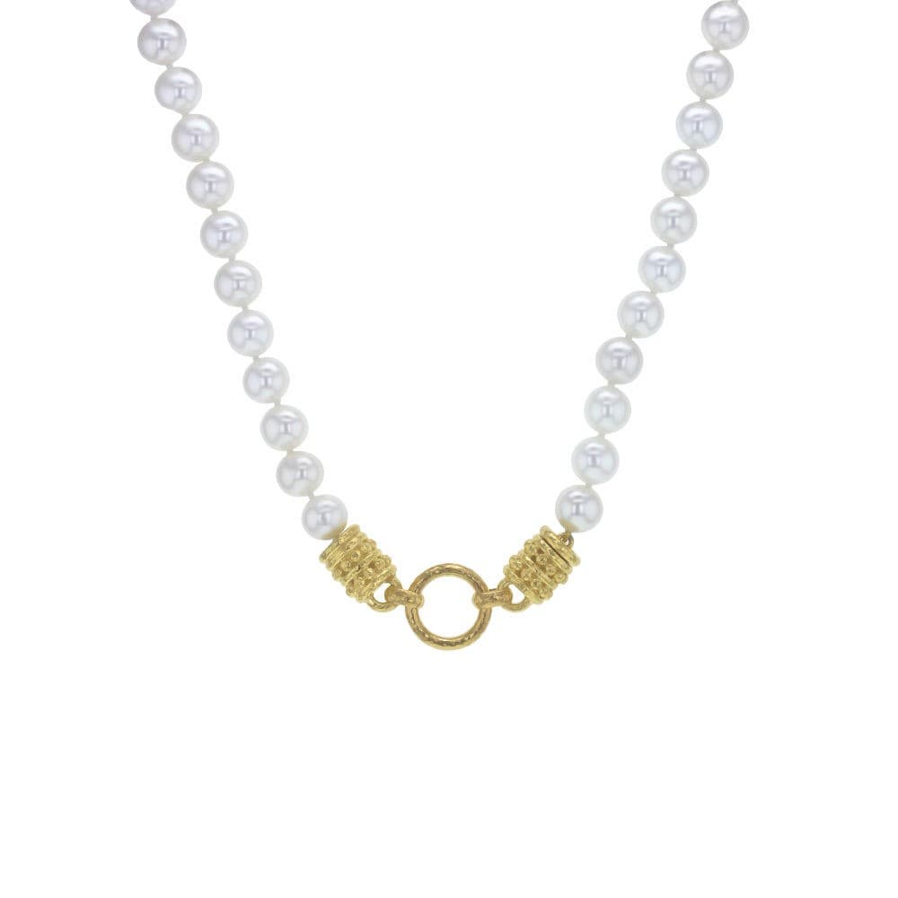 Elizabeth Locke Bettina Clasp Necklace with 8.5mm Fresh Water Pearls 0