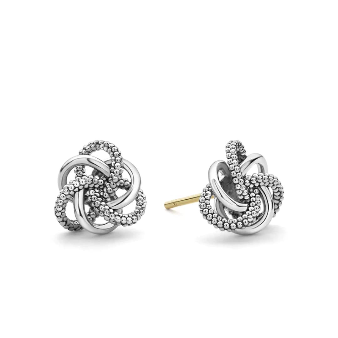 Lagos Love Knot Small Silver Love Knot Stud Earrings 0