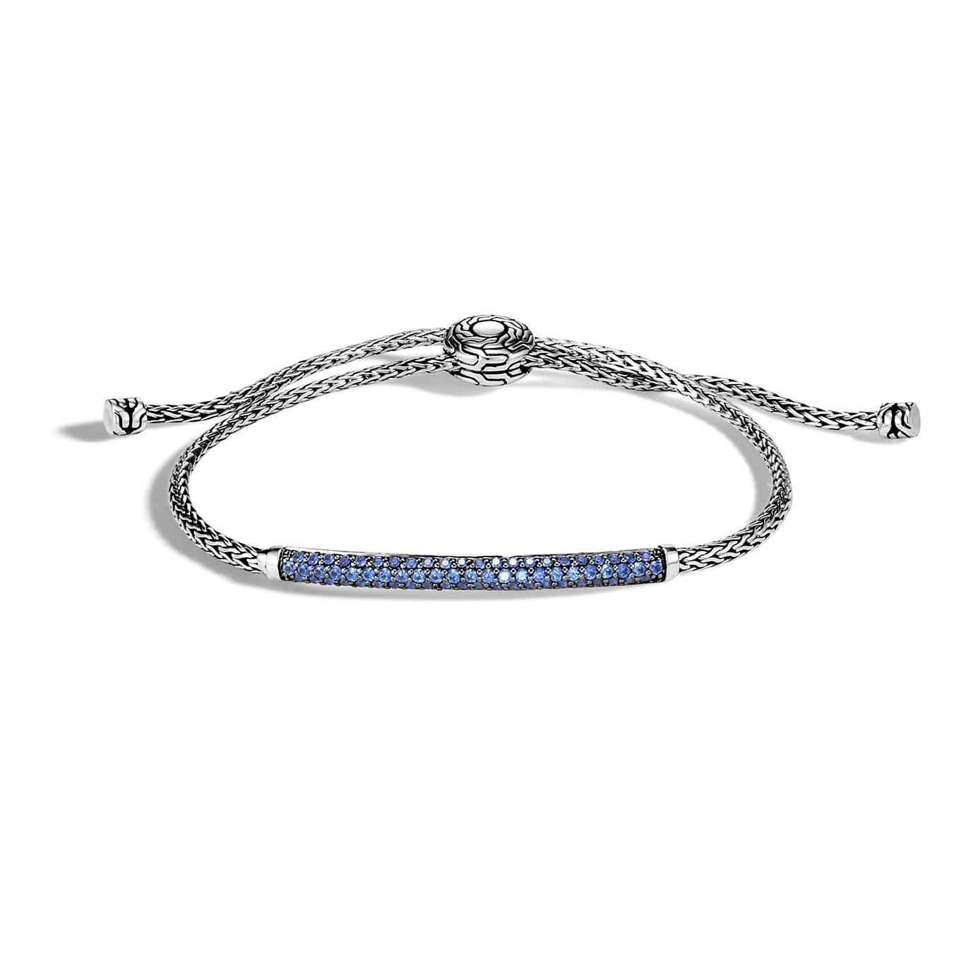 John Hardy Sterling Silver & Blue Sapphire Mini Classic Chain Pull Through Bracelet 0