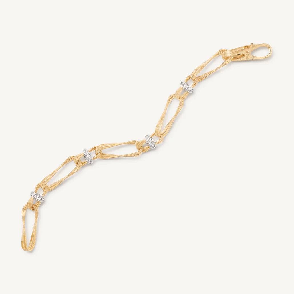 Marco Bicego Marrakech Onde Twisted Double Coil Link Bracelet with Diamonds 2