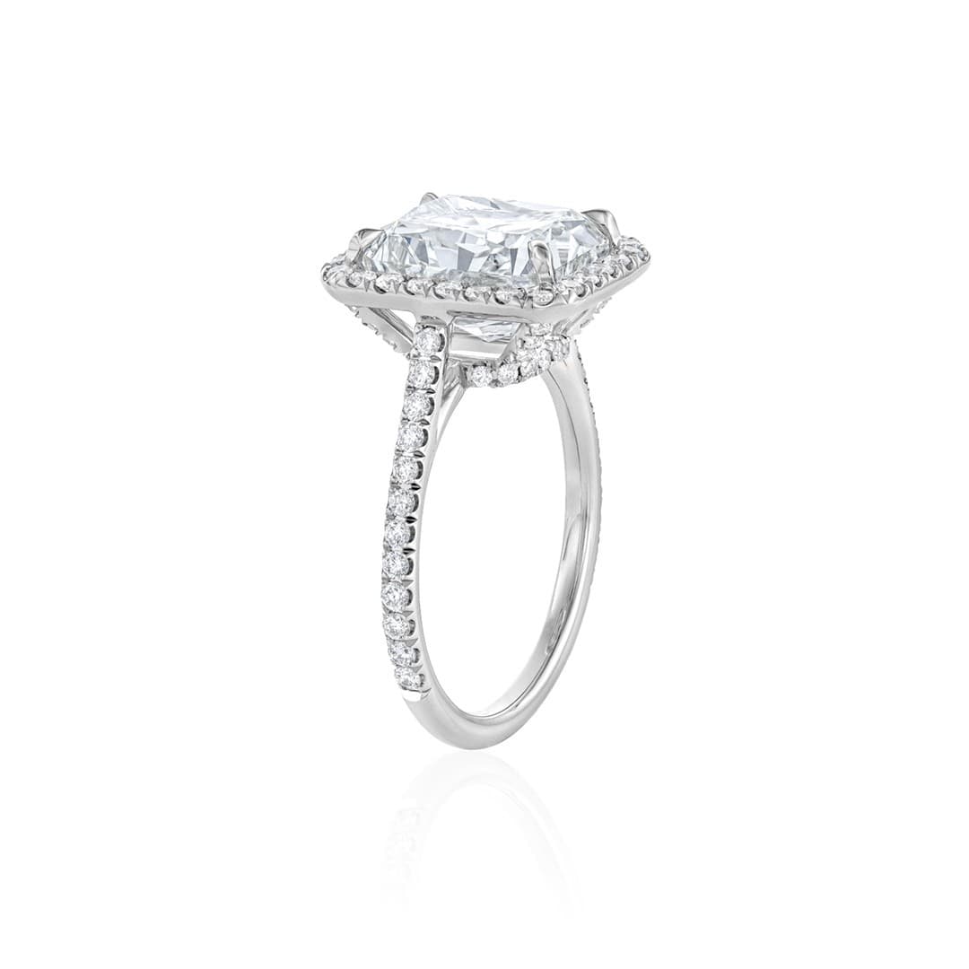 5.02 CT Radiant Cut Diamond Engagement Ring with Halo 2