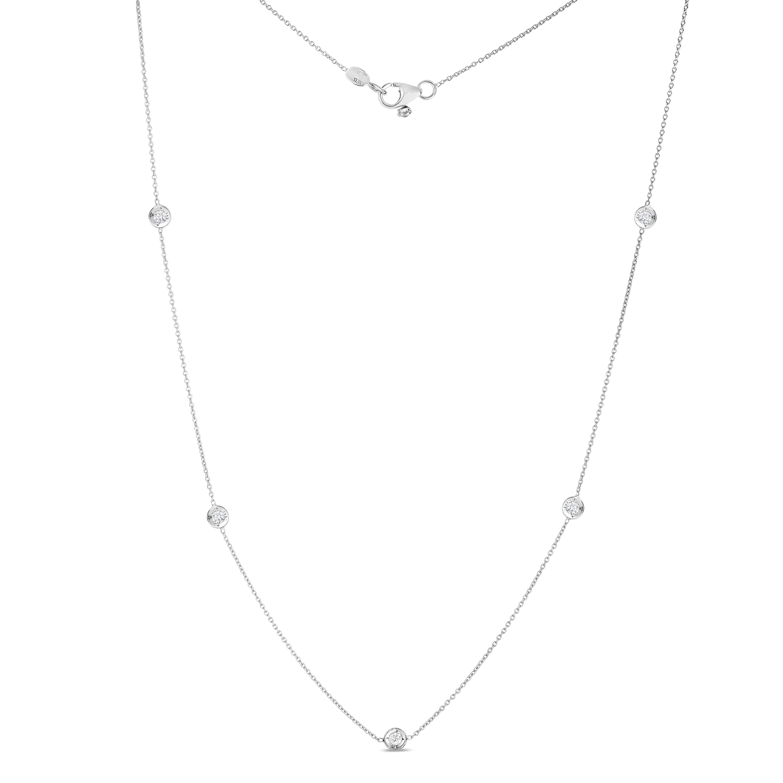 Roberto Coin 18k Diamonds by the Inch 5 Station Necklace 0
