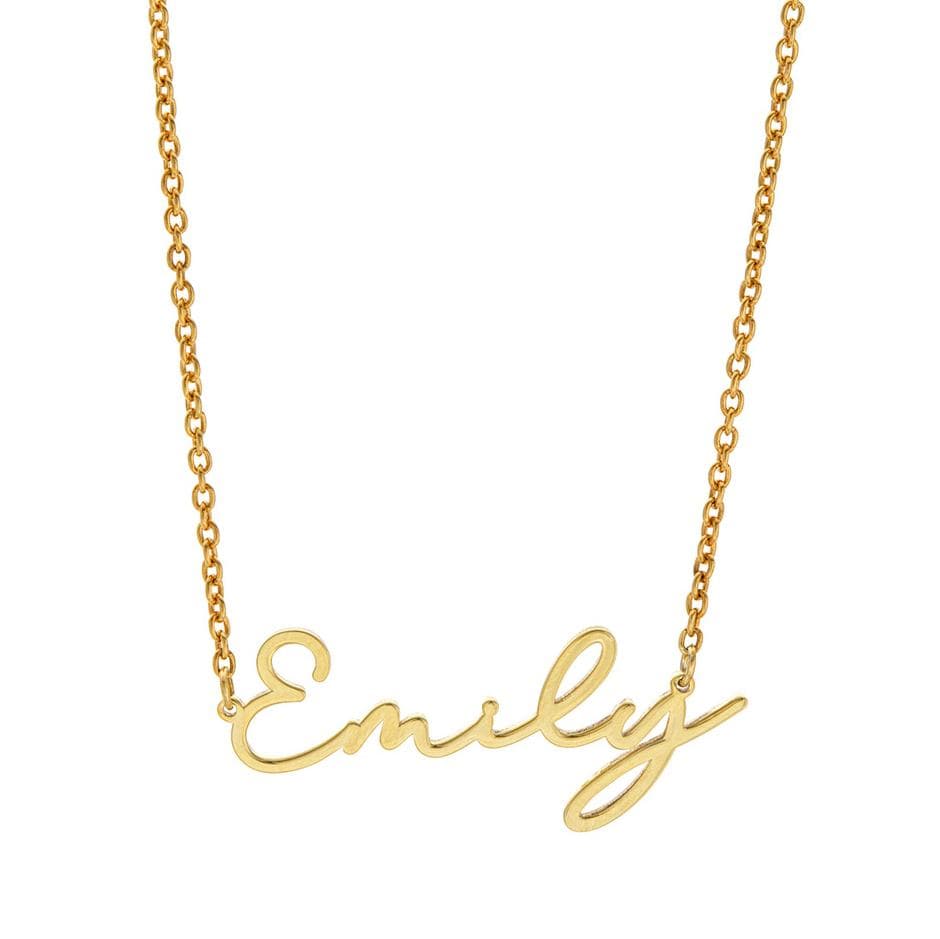 Personalized Yellow Gold Plated Name Necklace