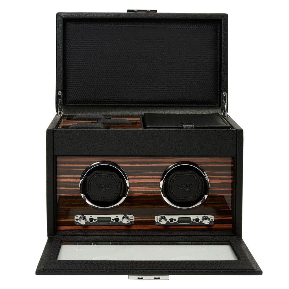 WOLF Roadster Double Watch Winder with Storage 2