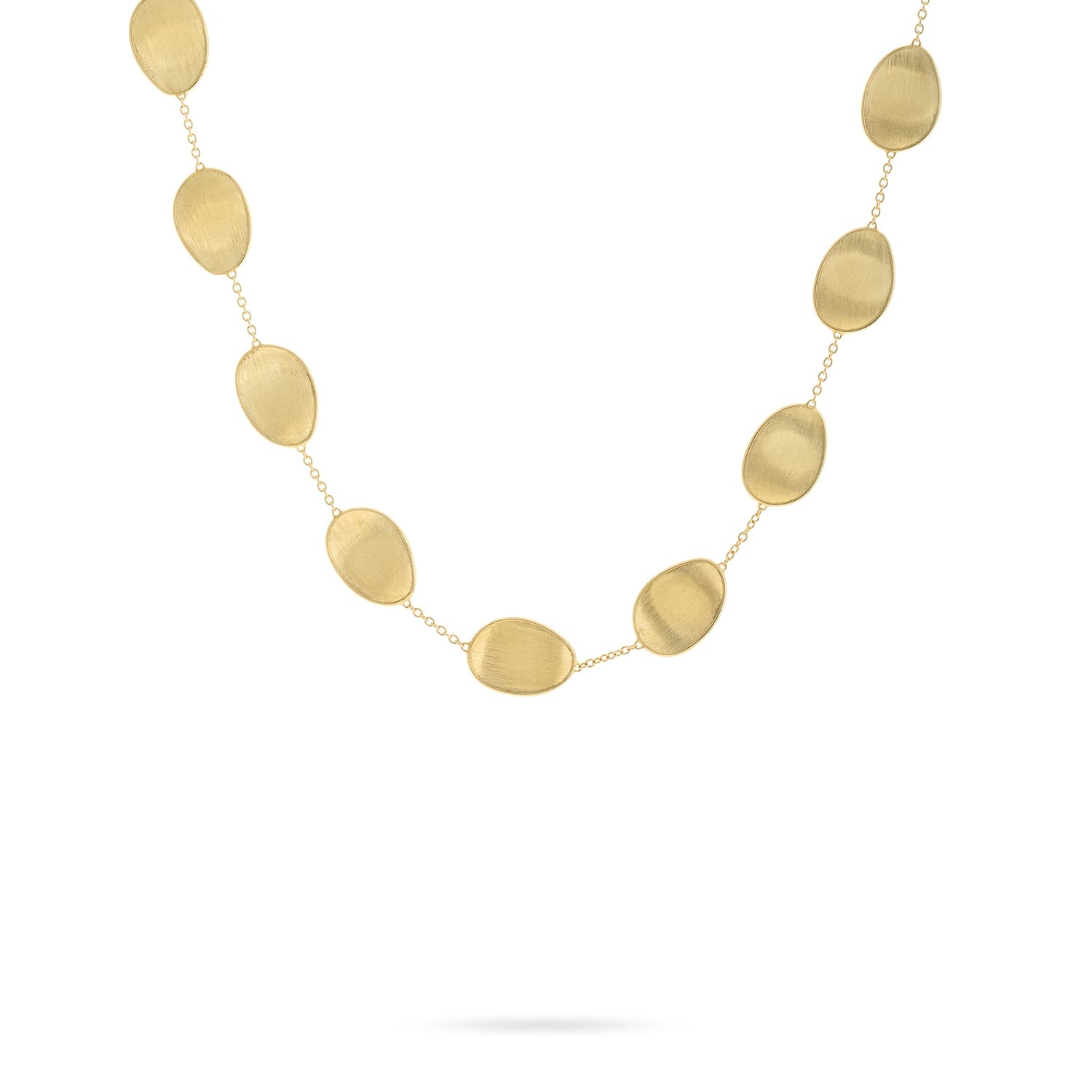 Marco Bicego Yellow Gold Lunaria Single Strand Petal Station Necklace