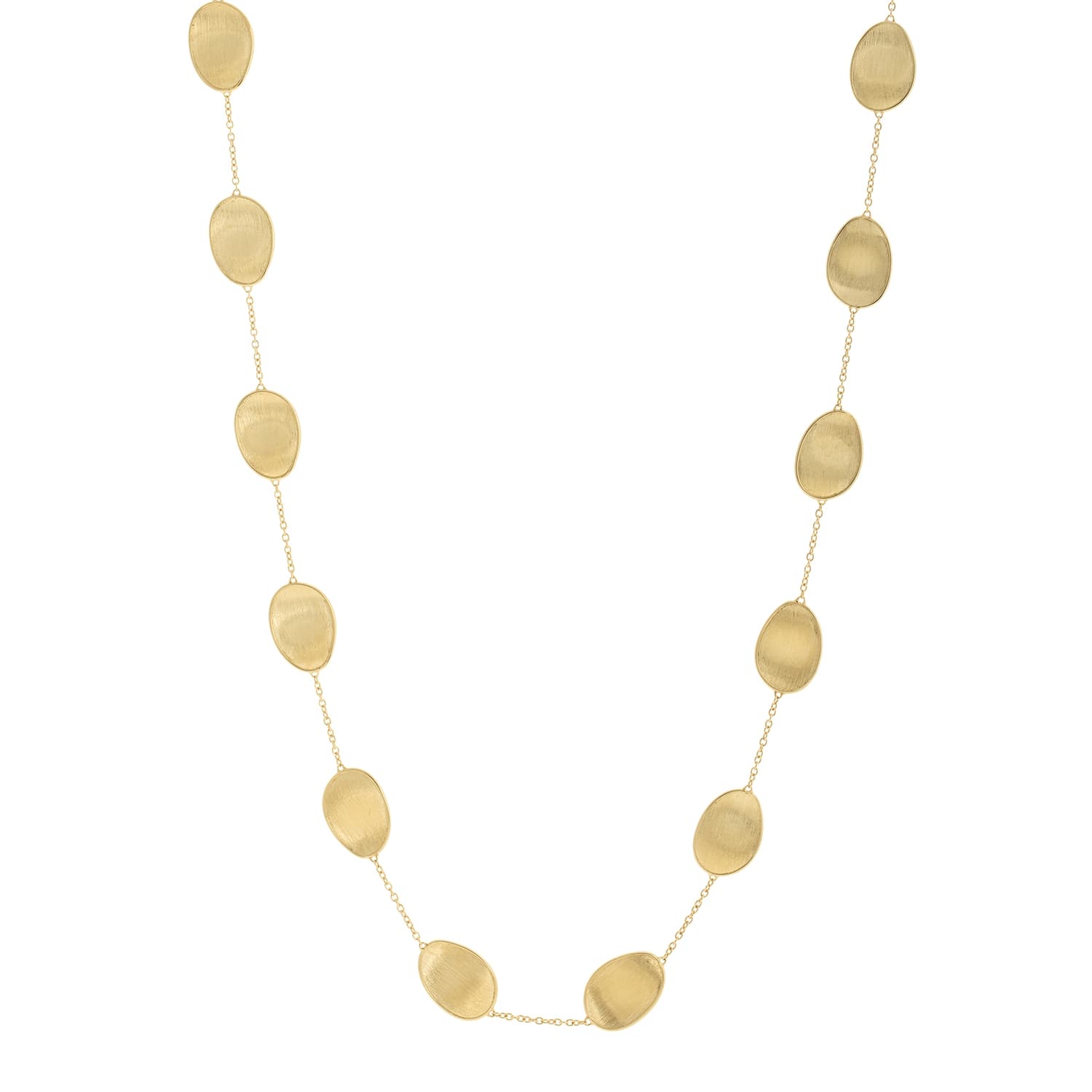 Marco Bicego Yellow Gold Lunaria Long Petal Station Necklace