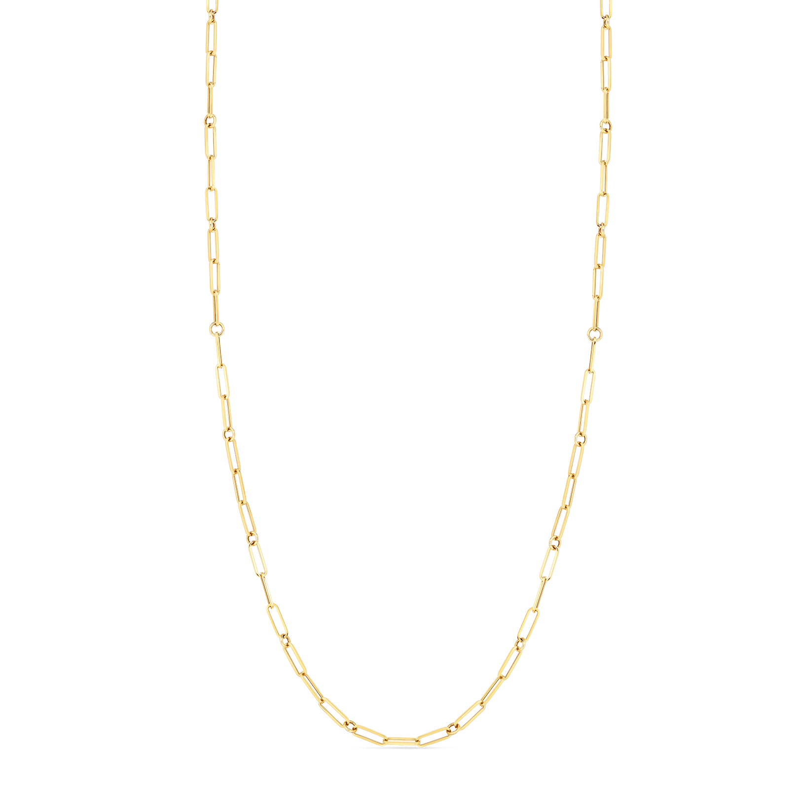 Roberto Coin 18K Paperclip Link Chain 17 Inch Necklace 0