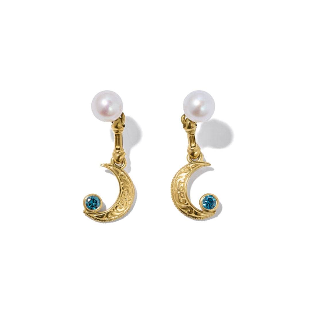 Konstantino Alexandria Collection Crescent Moon Earrings