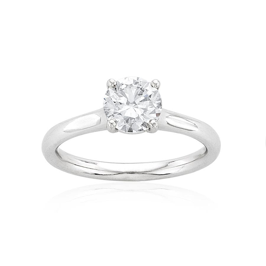 1.00 CT Round Diamond Solitaire Engagement Ring in White Gold