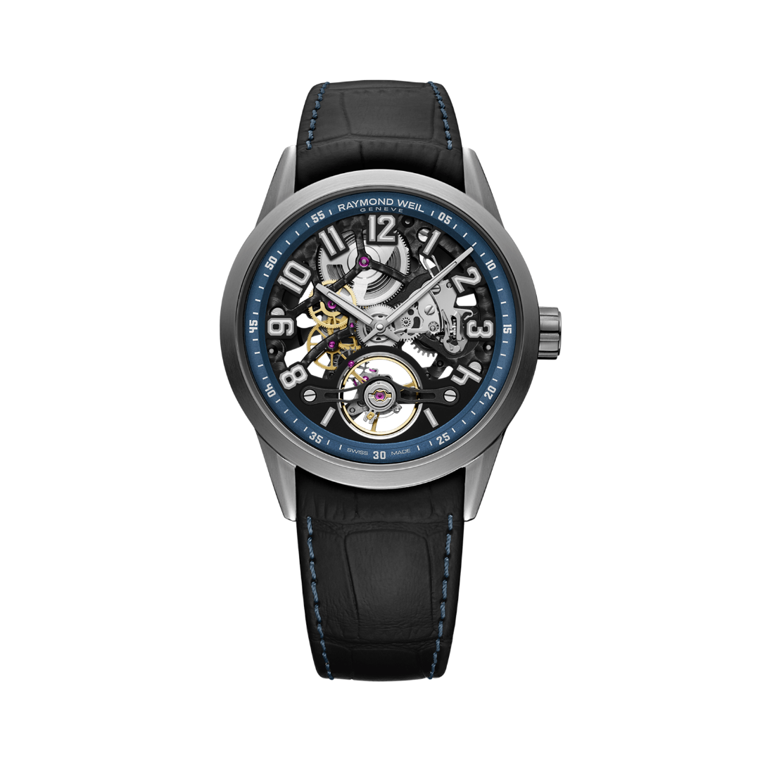 Raymond Weil Blue Skeleton Freelancer USA Limited Edition Automatic Watch, 42.5mm 0