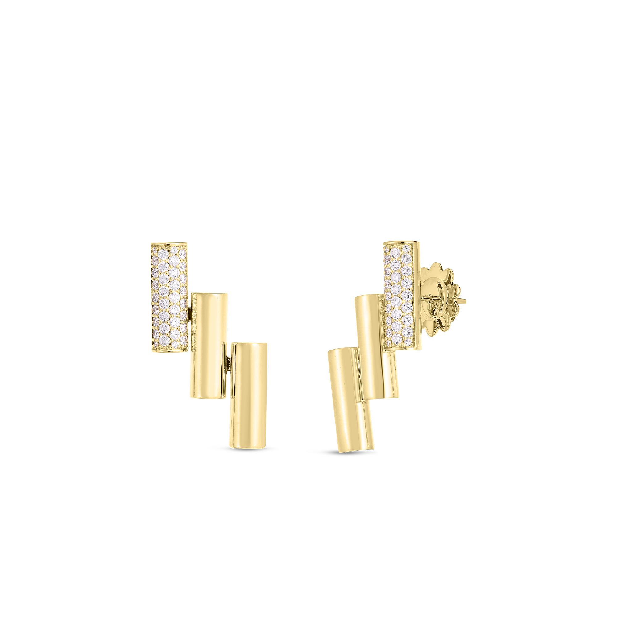 Roberto Coin Domino Cascade Earrings with Diamonds