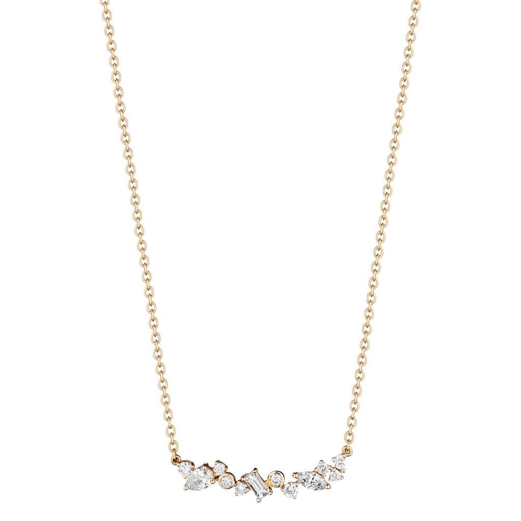Penny Preville Yellow Gold Diamond Constellation Bar Necklace 0
