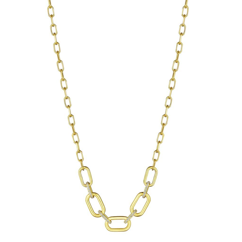 Penny Preville Yellow Gold Diamond Connector Link Necklace 0
