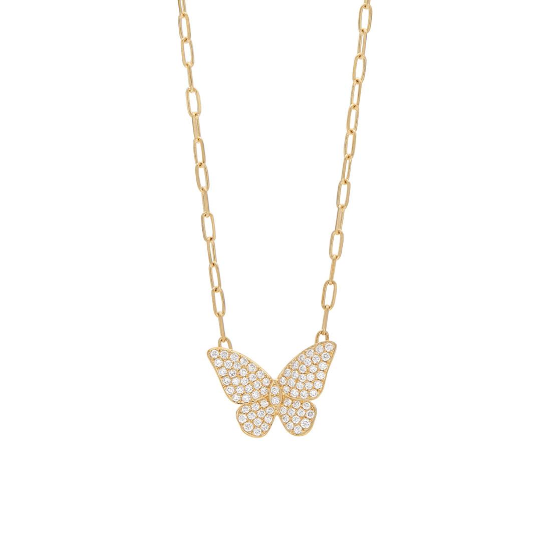Oval Link Necklace with Diamond Accented Octagonal Pendant