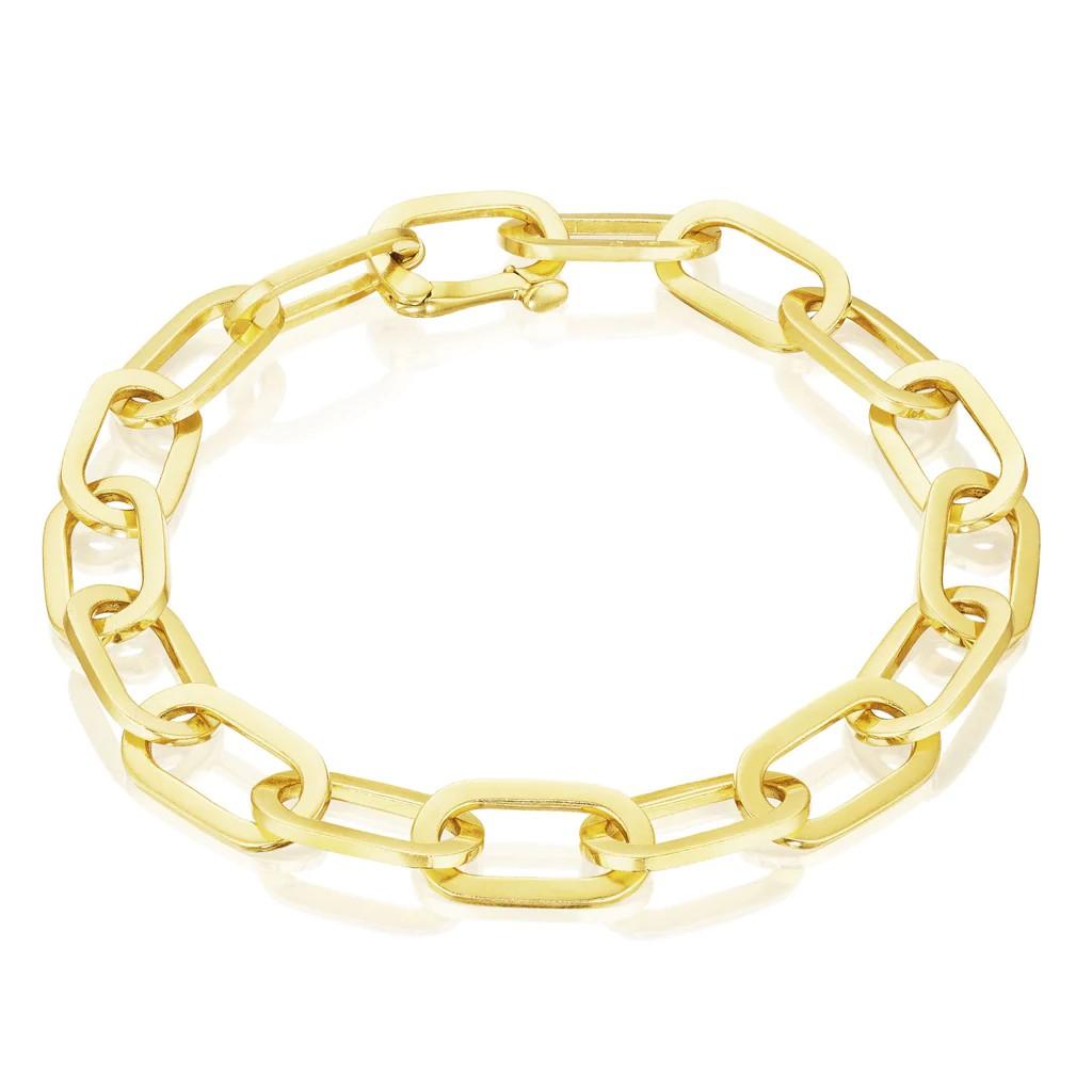 Penny Preville Yellow Gold Flat Link Bracelet 0
