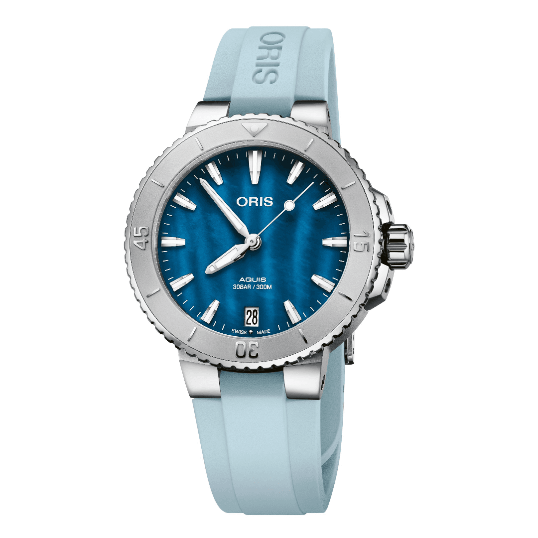 Oris Aquis Date in Blue with Blue Rubber Dial 0