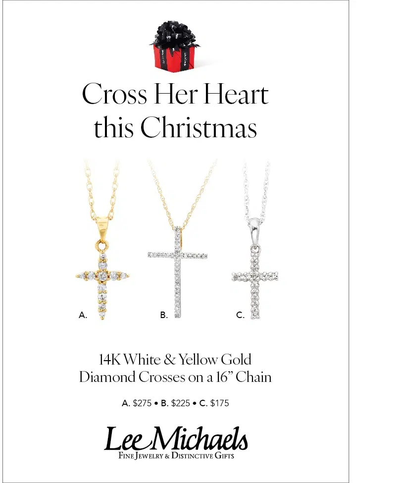 Advertised Holiday Diamond Cross Necklaces