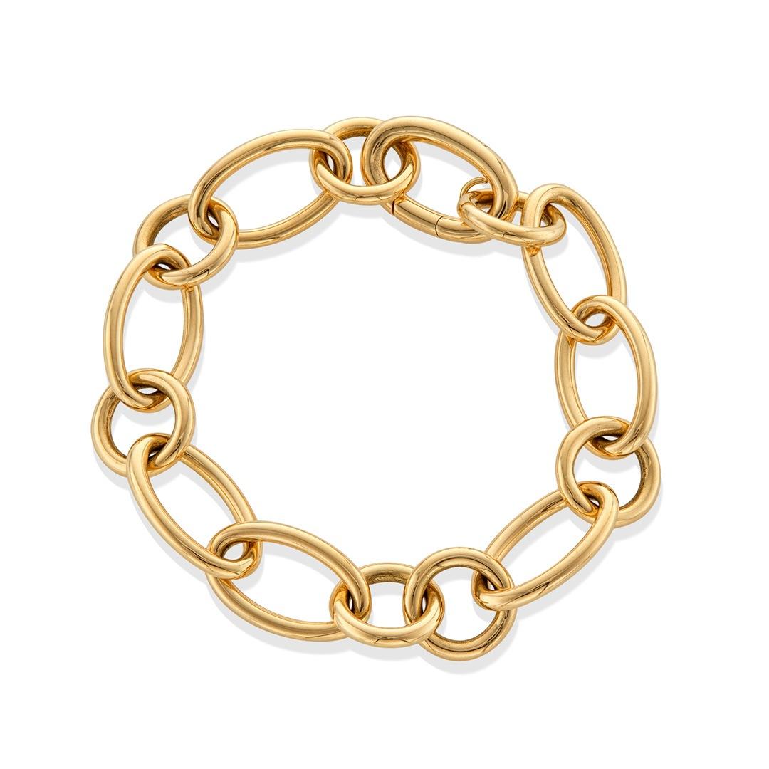 Roberto Coin Designer Gold 7.5 inch Oval Link Bracelet