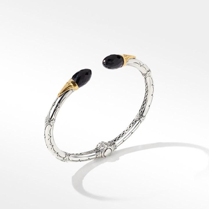 Konstantino Anthos Collection Hinged Cuff Bracelet with Black Onyx 2