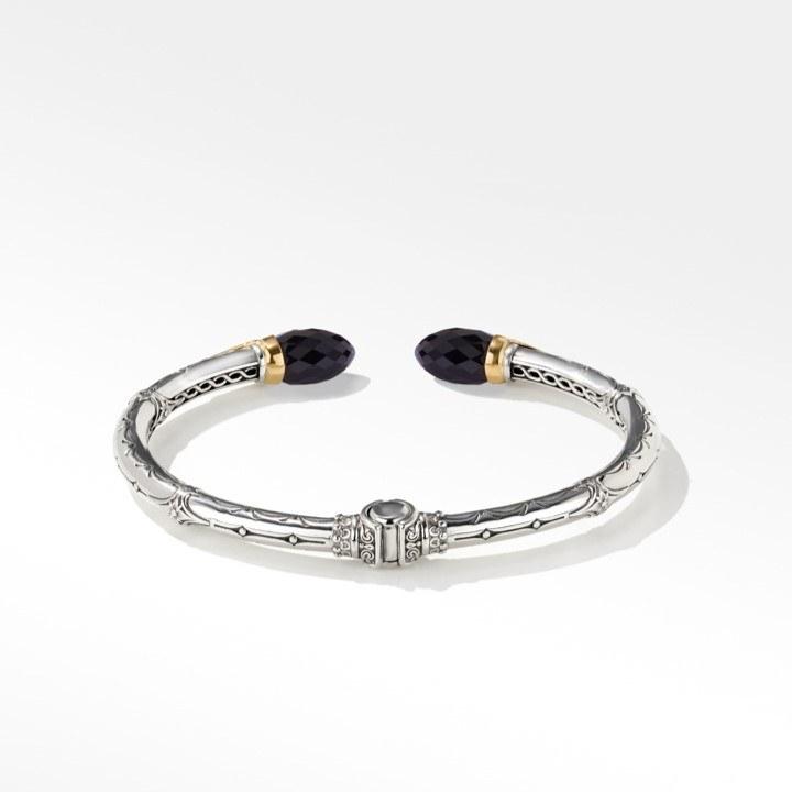 Konstantino Anthos Collection Hinged Cuff Bracelet with Black Onyx 3