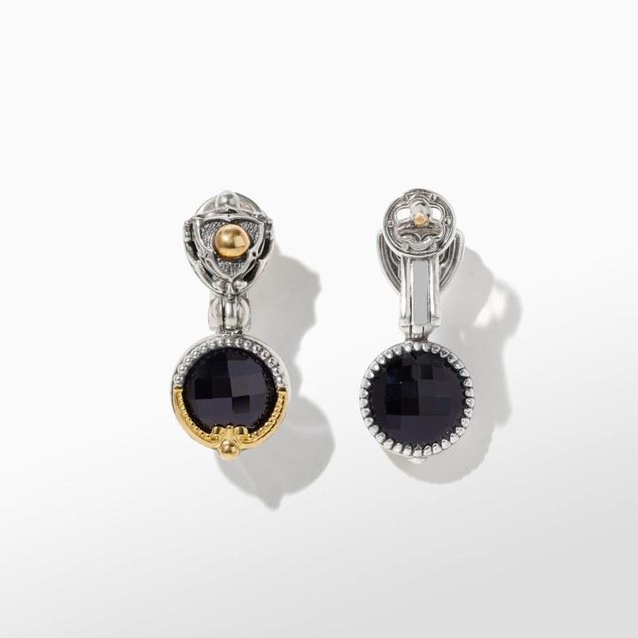 Konstantino Anthos Collection Black Onyx Circle Drop Earrings 2