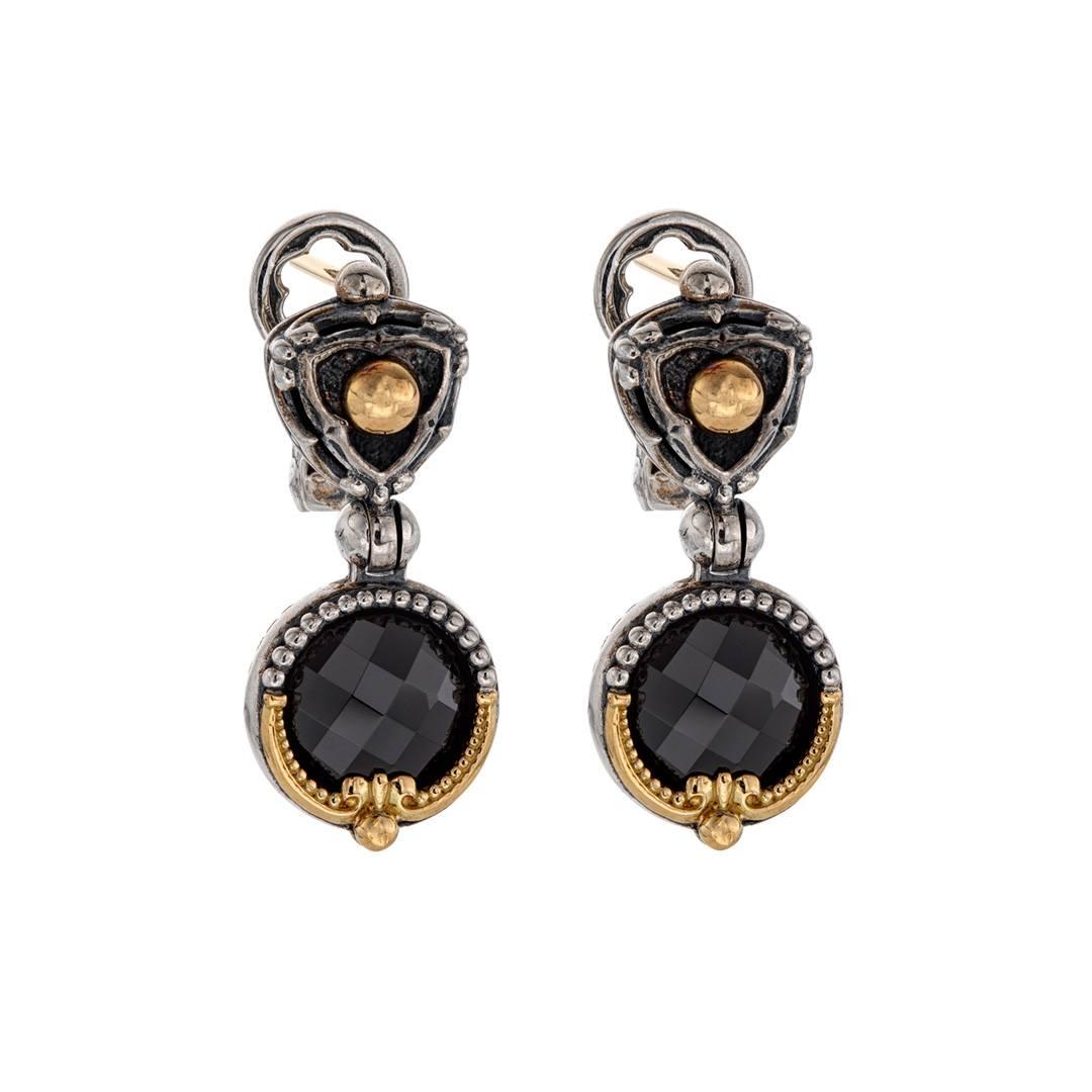 Konstantino Anthos Collection Black Onyx Circle Drop Earrings 0