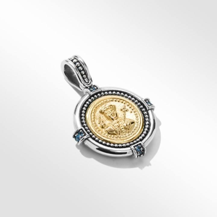 Konstantino Dome Collection Blue Spinel Pendant 2