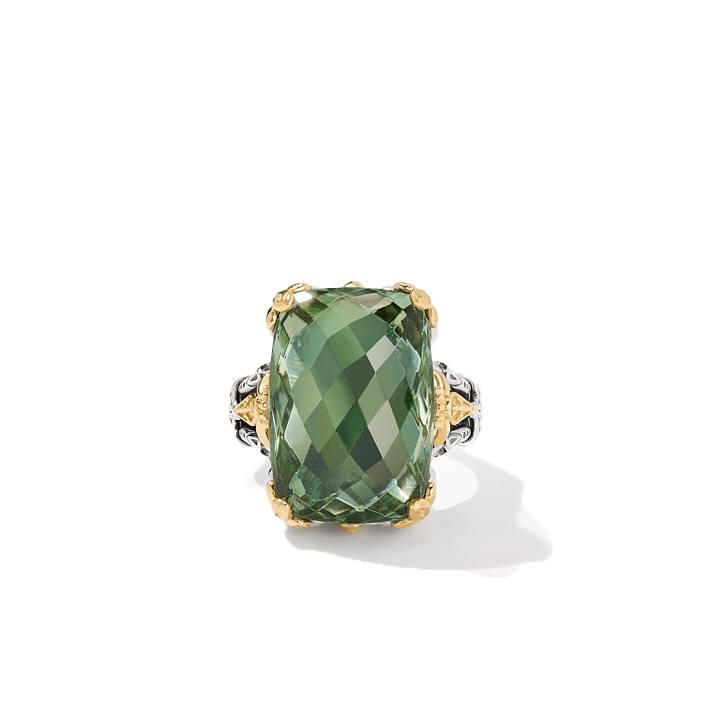 Konstantino Pythia Green Amethyst Ornate Ring 1