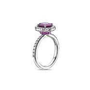 Charles Krypell Oval Rubellite Halo Ring 1