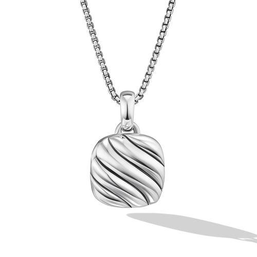 David Yurman Sculpted Cable Square Locket in Sterling Silver 0
