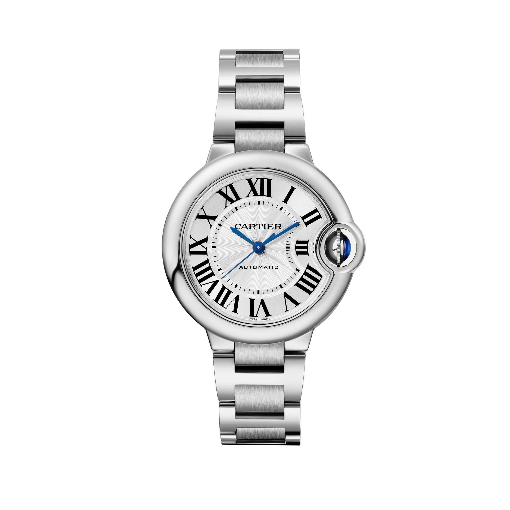 Ballon Bleu de Cartier Watch, Silver Guilloche Dial, 33mm 1