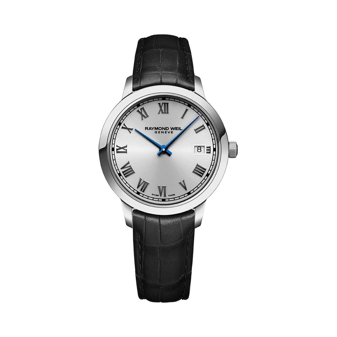 Raymond Weil Toccata Ladies 34mm Watch with Black Leather Strap