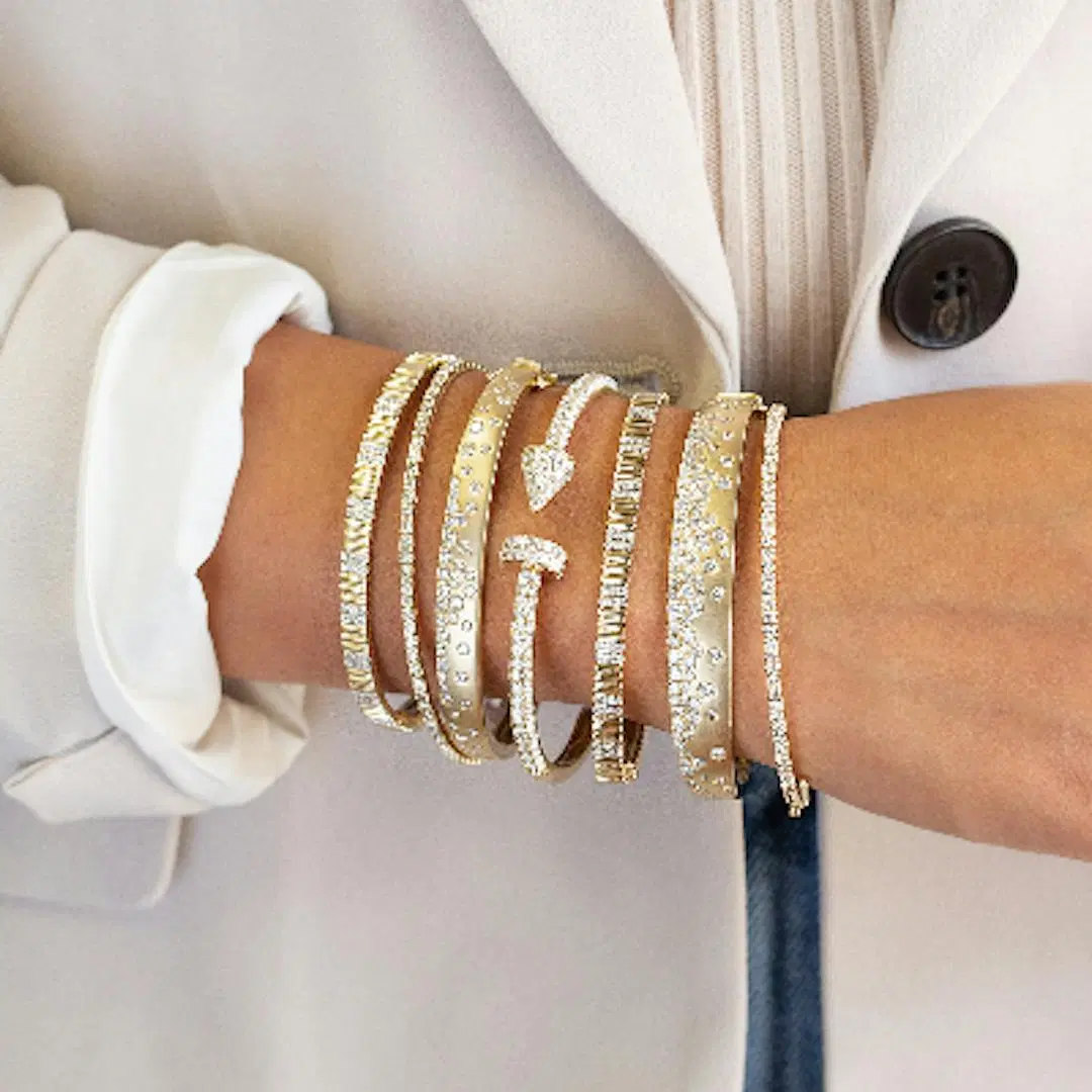 womens gold and diamond bracelets