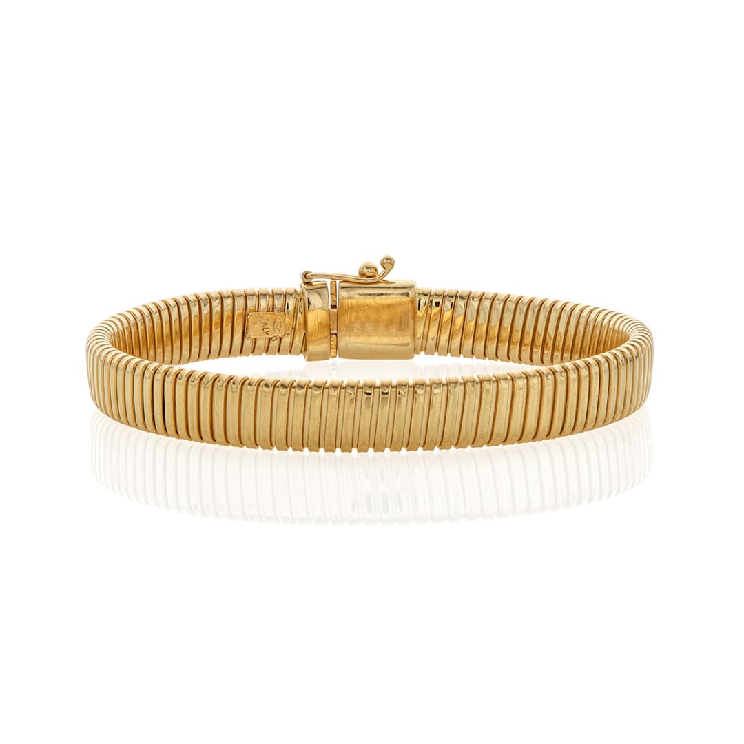 Yellow Gold Omega Chain Bracelet 0