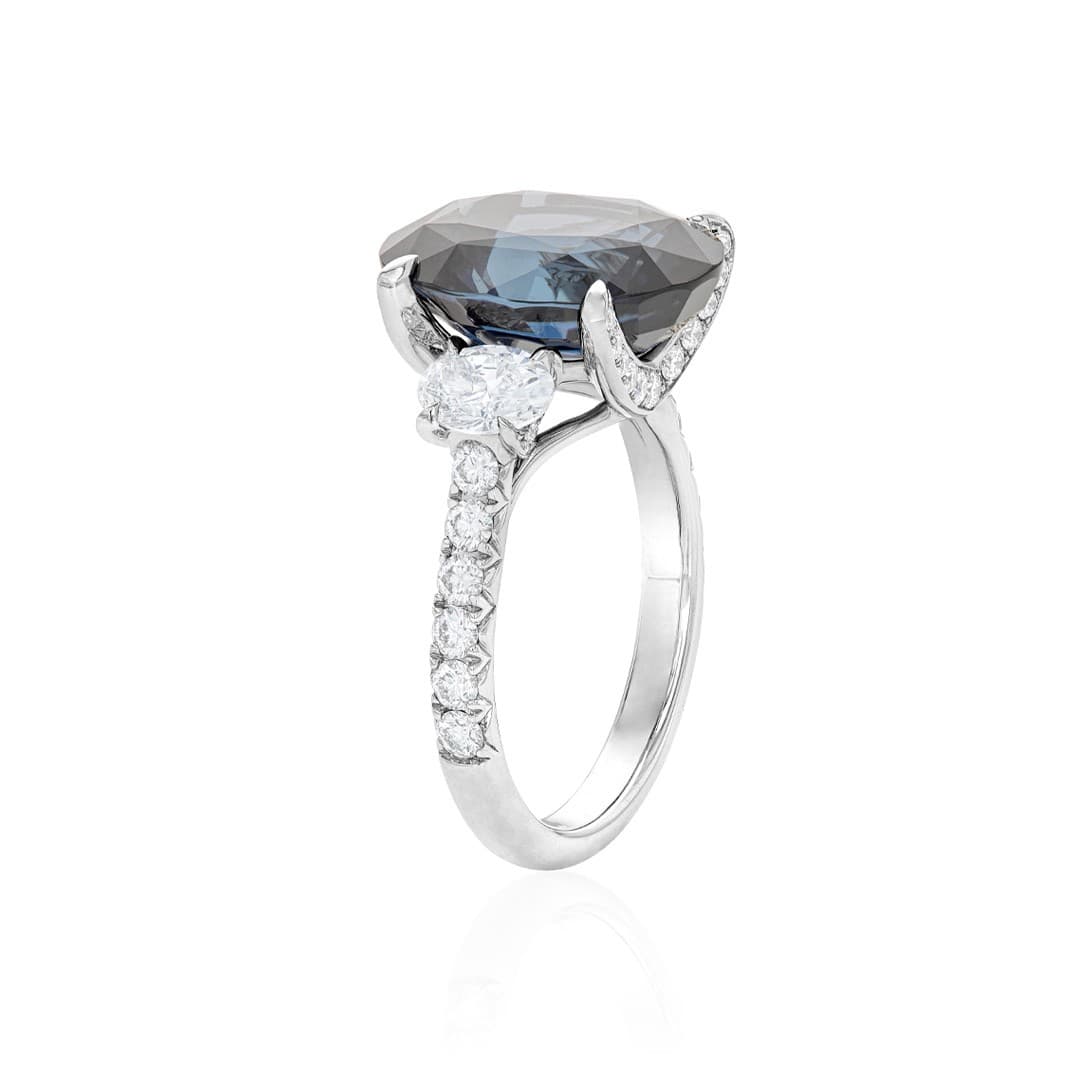 9.33 CT Oval Sapphire and Diamond Ring 2