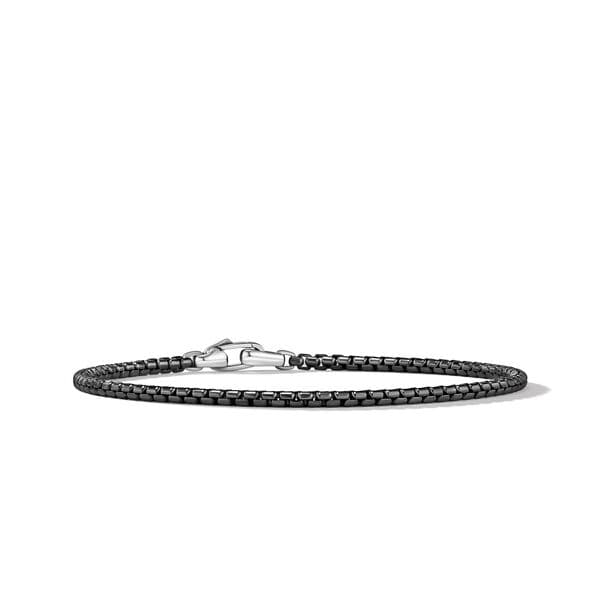 David Yurman Men's Black Box Chain Bracelet, 7.2mm 0