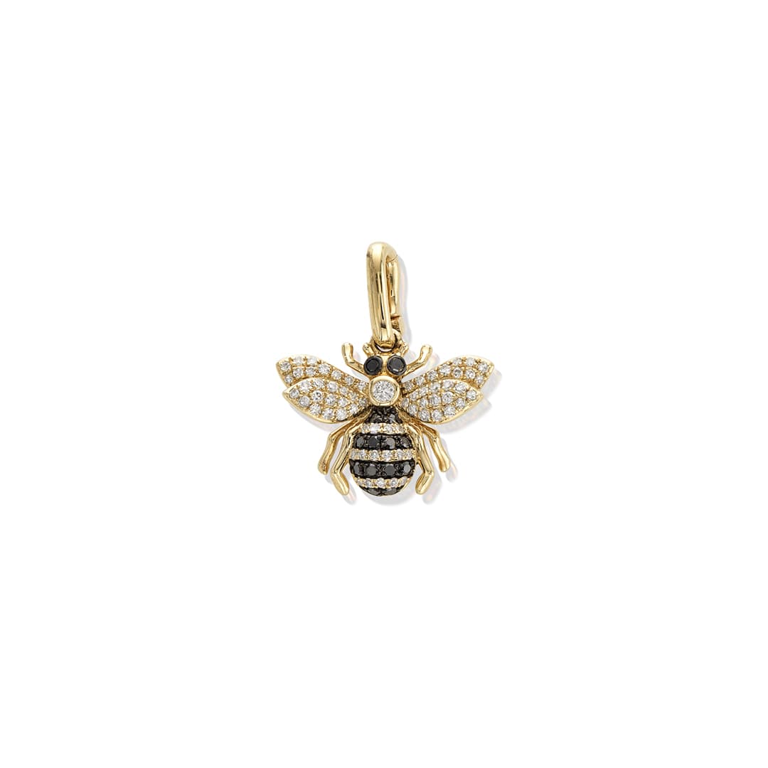 Bumble Bee Charm 14K Yellow Gold