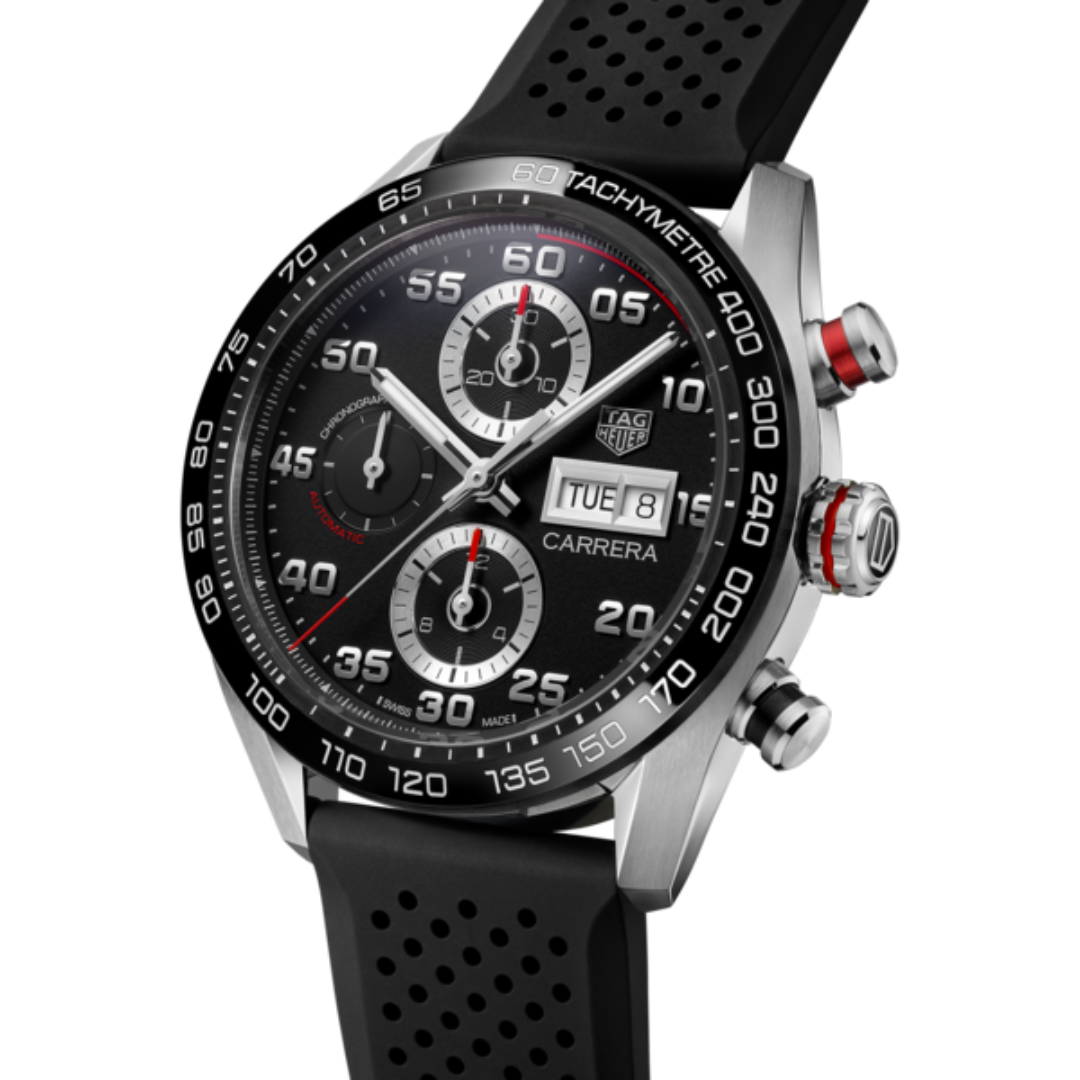 TAG Heuer Carrera Calibre 16 Automatic with Black Rubber Strap | Lee  Michaels Fine Jewelry
