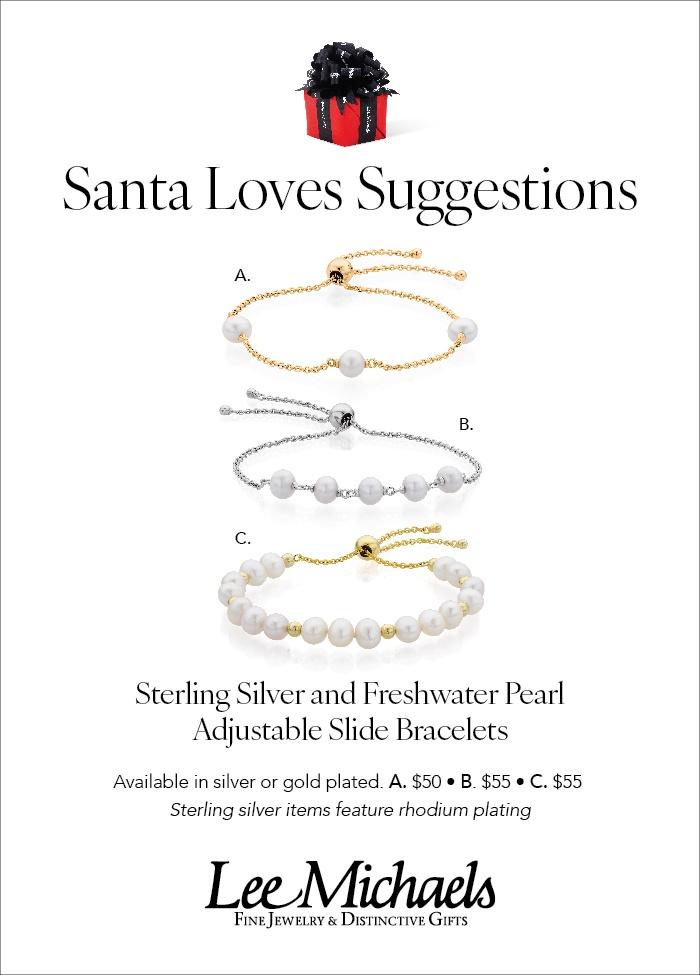 Advertised Pearl Slider Bracelets, Holiday 2023