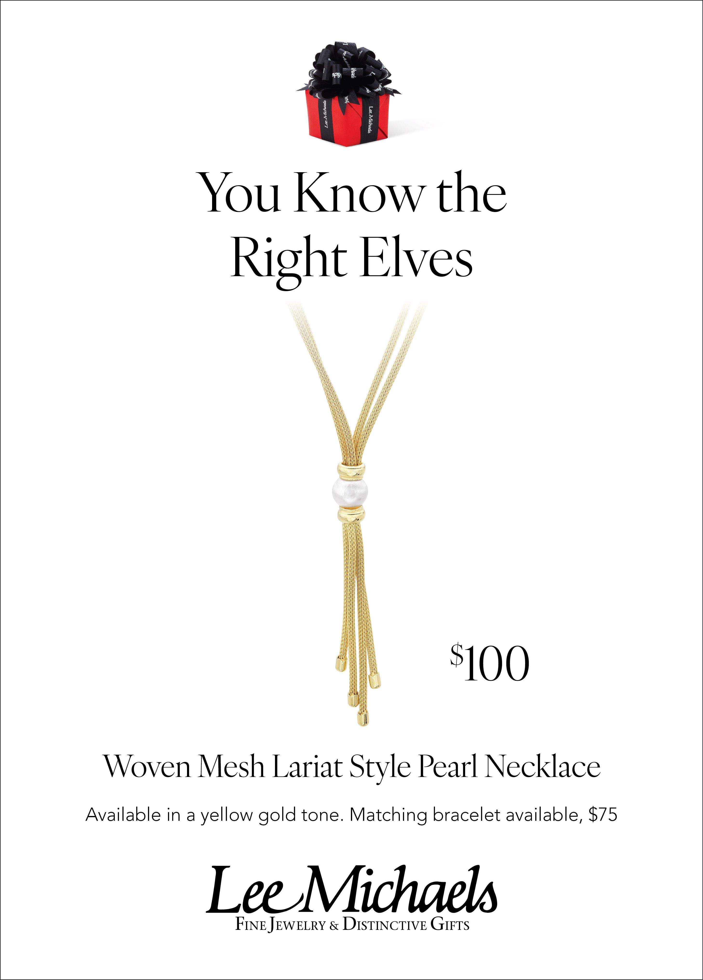 Advertised Pearl Lariat Necklace, Holiday 2023
